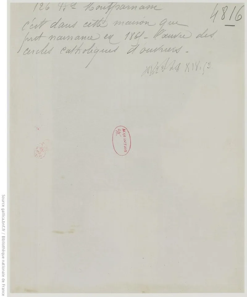 Cercle catholique d'ouvriers 1869