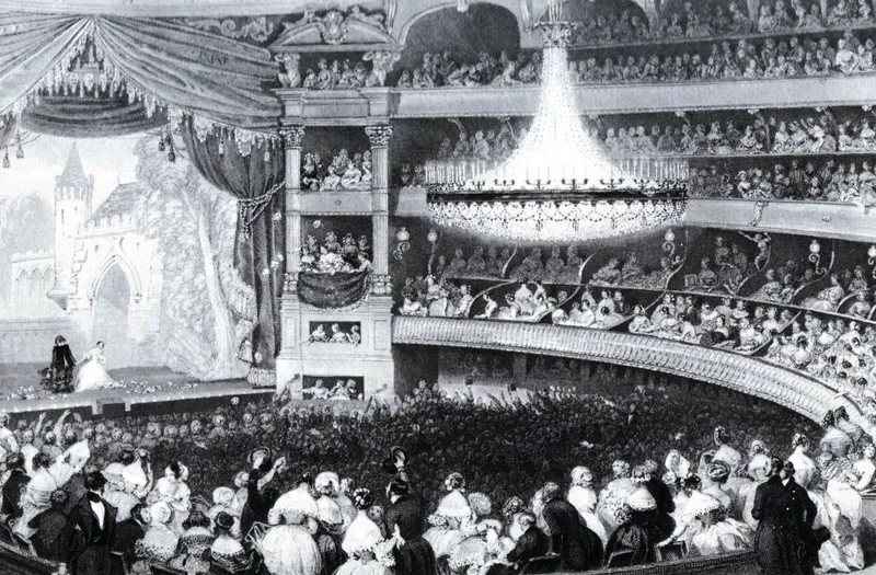 La salle des Italiens vers 1840