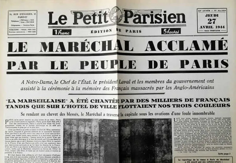 Abel BONNARD — Le Petit Parisien en 1944