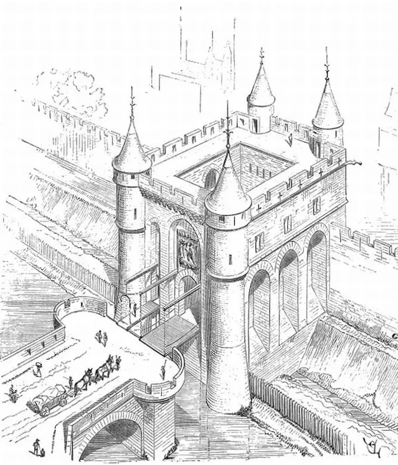 Porte St Denis de l'enceinte de Charles V