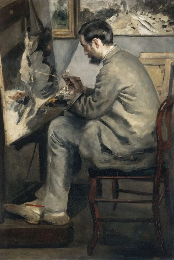 Frédéric Bazille, autoportrait et par Renoir dans son atelier