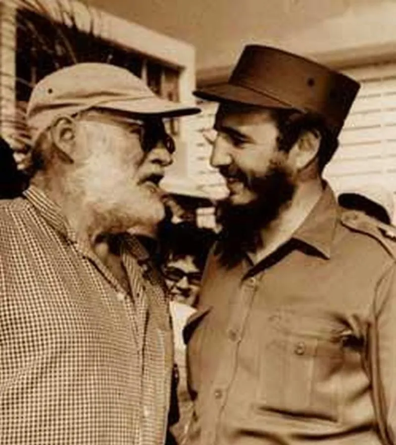 Ernest Hemingway avec Fidel Castro