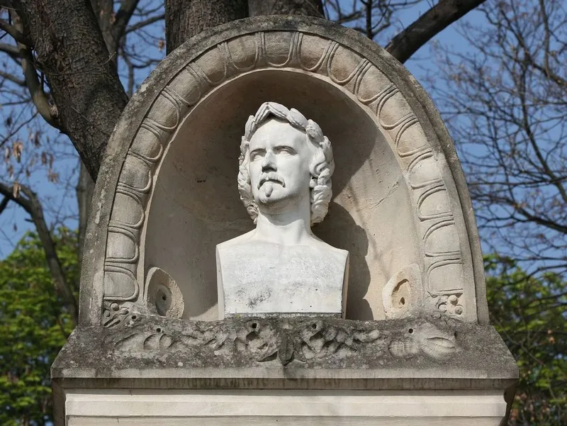 James Pradier — son buste sur sa tombe au Père Lachaise, par Eugène-Louis Lequesne
