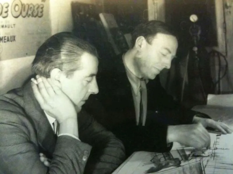 Jacques Prévert avec Paul Grimault
