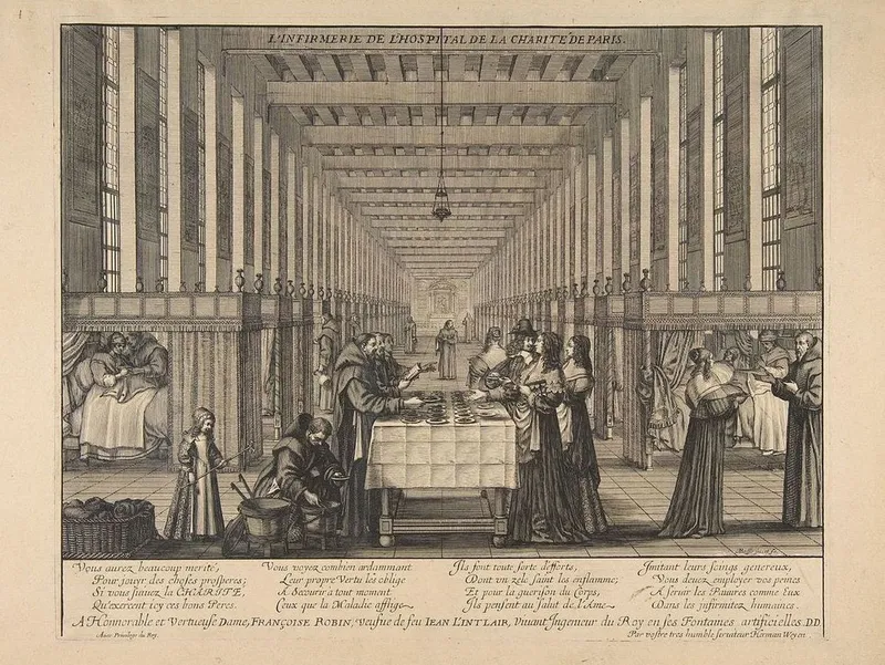 L’hôpital de la Charité — son infirmerie en 1639