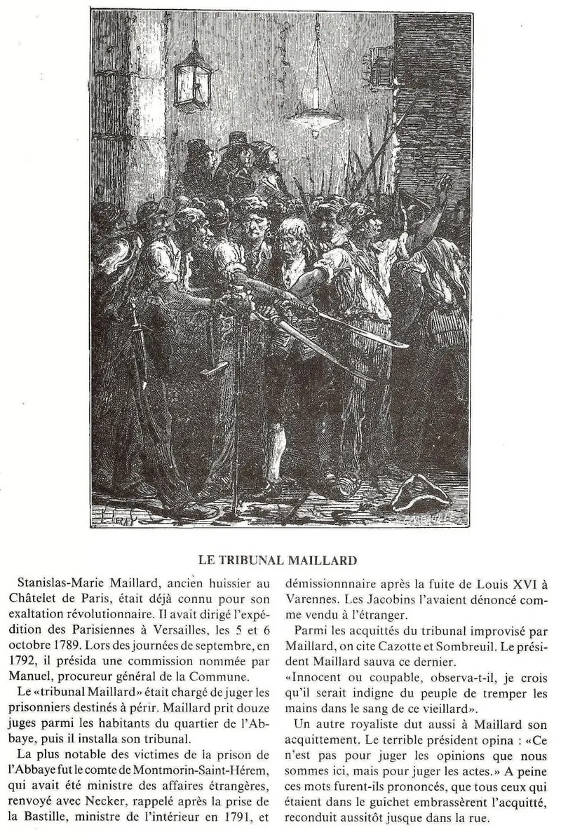 Les massacres de Septembre à l’Abbaye — le tribunal de Maillard