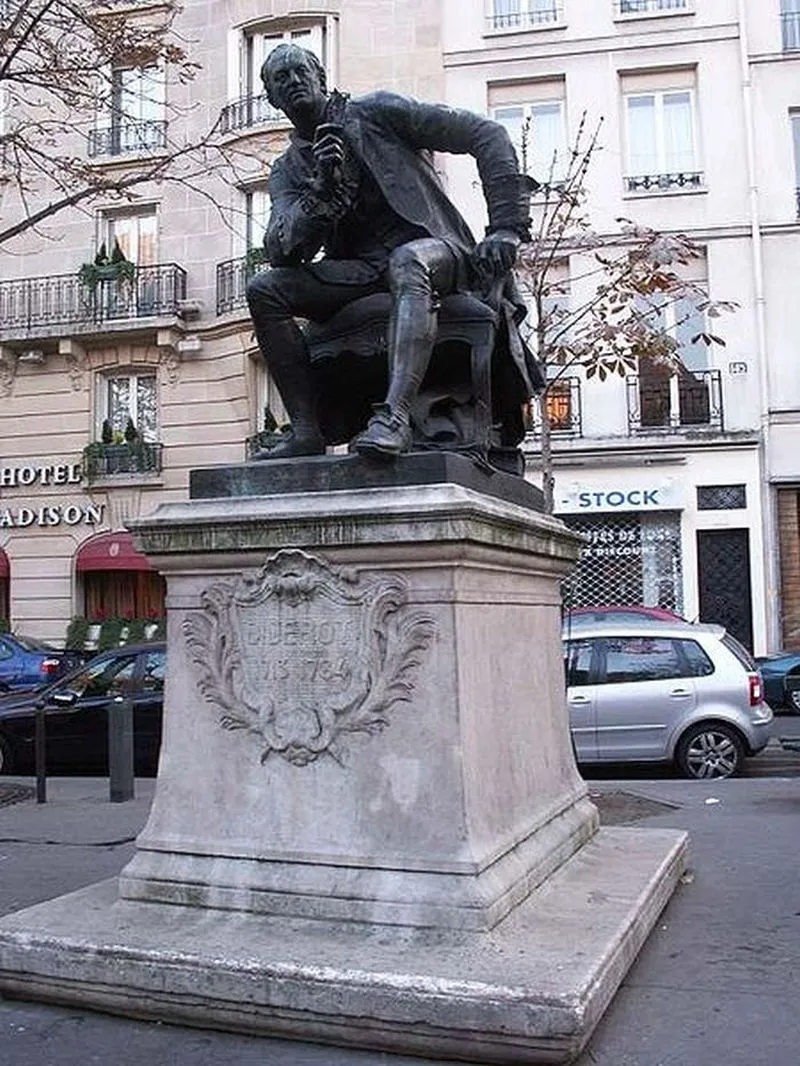 Denis DIDEROT, par Thomas Cornell — sa statue