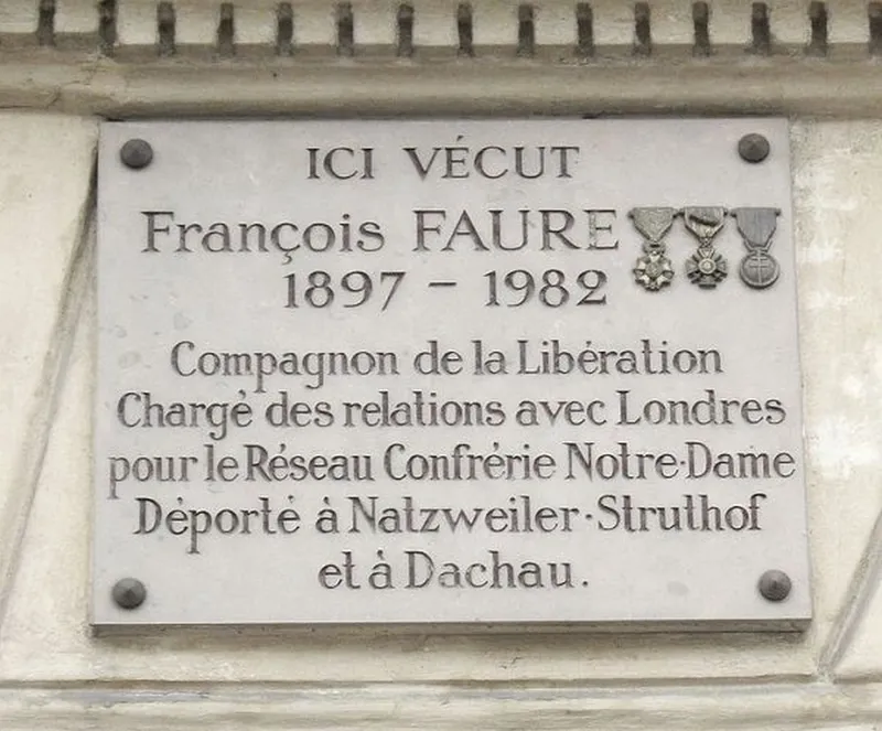 Demeure de François FAURE — plaque