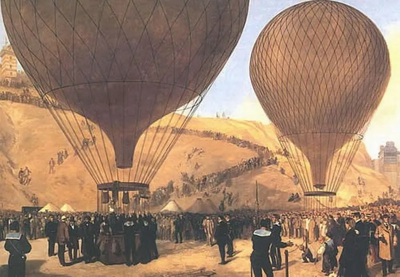 Gonflage d'un ballon — Le départ de Gambetta