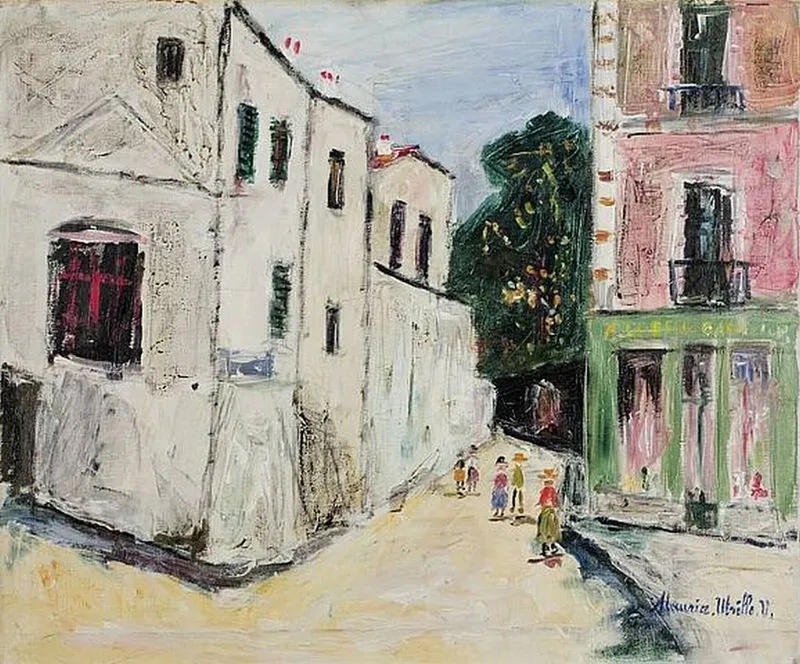 La pension de la Belle Gabrielle, peinte et repeinte par Utrillo