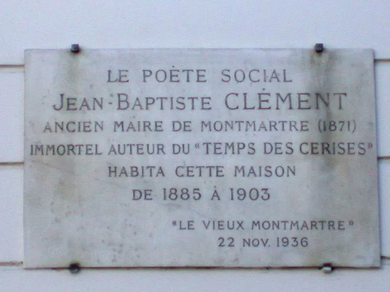 Jean Baptiste Clément — sa dernière adresse à Montmartre