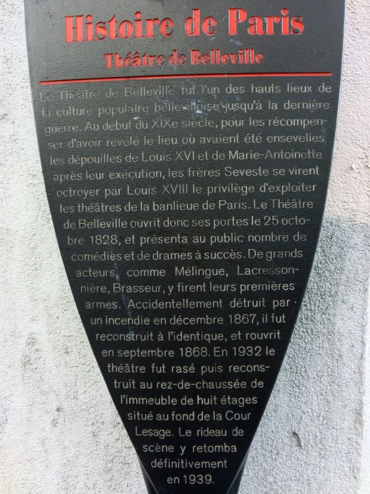 Le théâtre de Belleville
