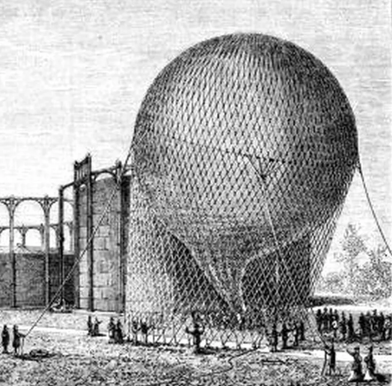Gonflage des ballons postaux pendant le siège de 1870
