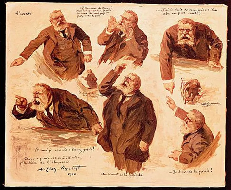 Jean Jaurès à la tribune, par Éloy Vincent