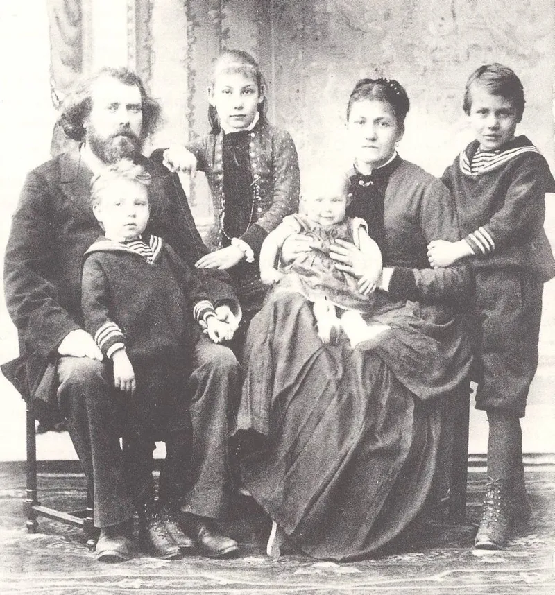 Jules Martelet avec sa famille