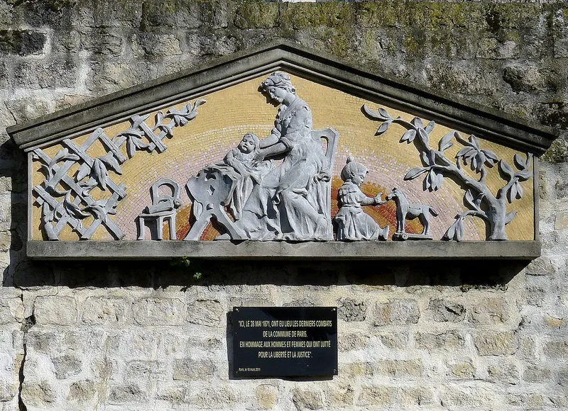 Entrée du jardin de Belleville Derniers combats de la Commune