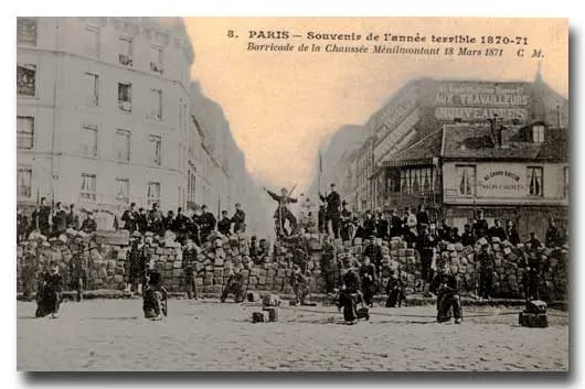 Barricade de la chaussée de Ménilmontant